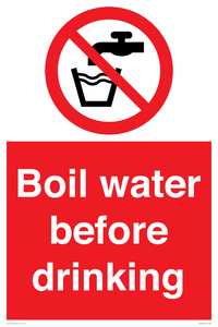 Boil water before drinking